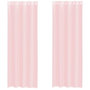 Voir la diapositive 2 : VIDAXL Rideaux en voile avec œillets 2 pcs rose clair 140x300 cm