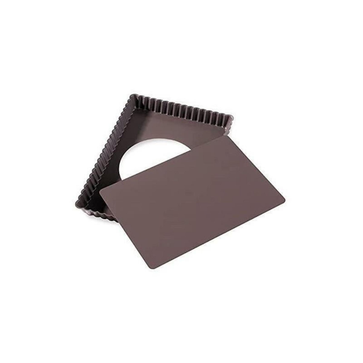 BAUMALU Moule tarte rectangulaire 31x21x3 cm fond amovible SUCRE & GOURMANDISES