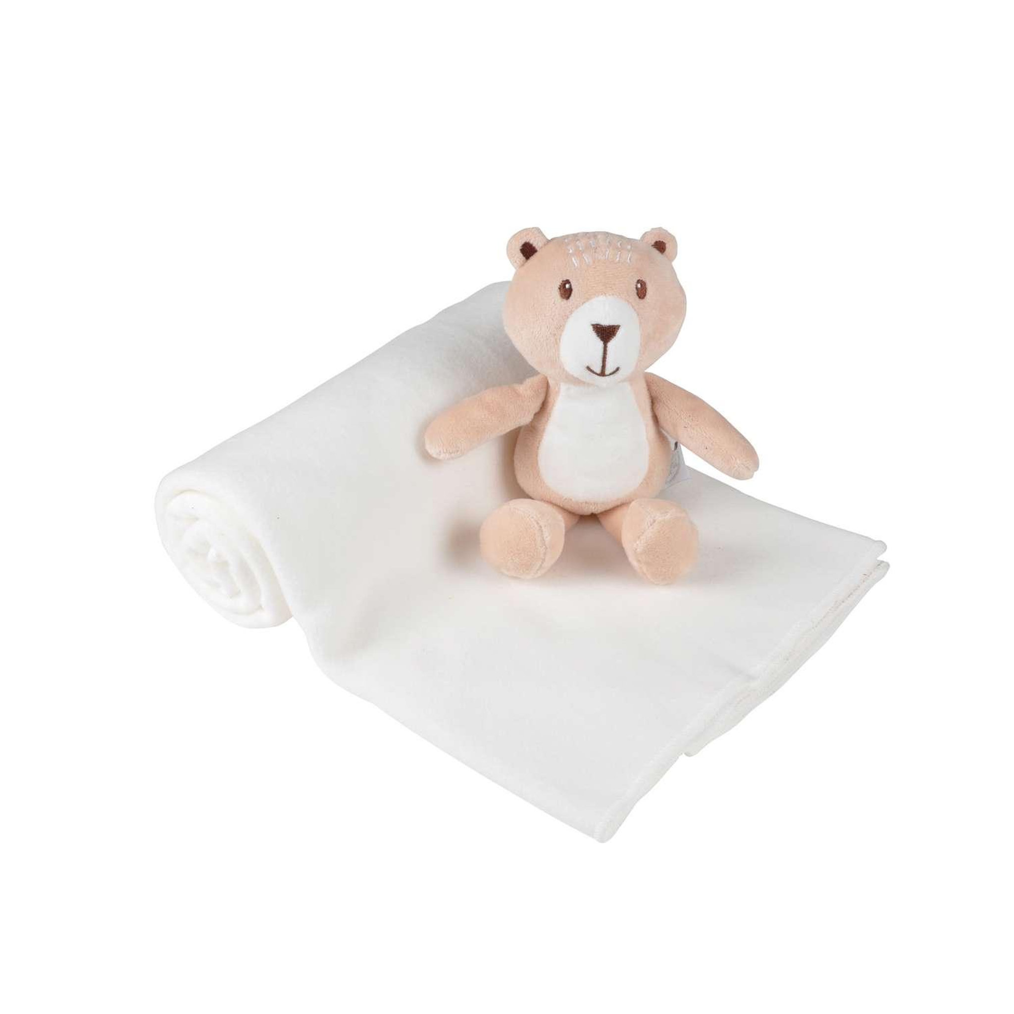 Voir la diapositive 1 : BEBE DOUCEUR Doudou et son plaid blanc