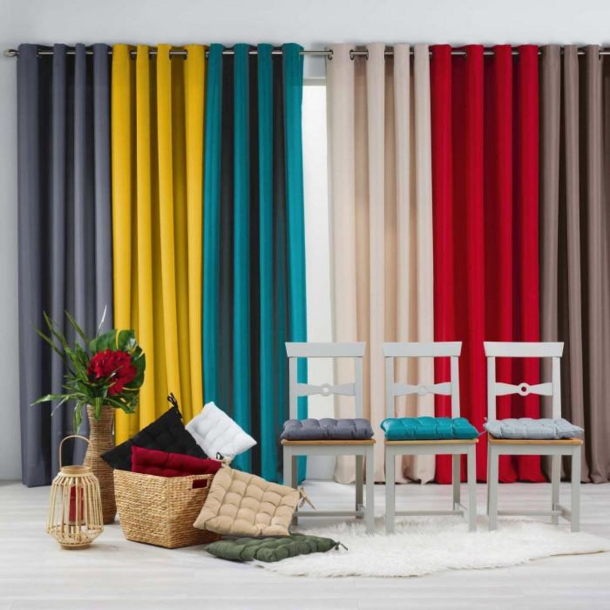 Paris Prix Galette de Chaise Matelassée  Essentiel  40x40cm Noir