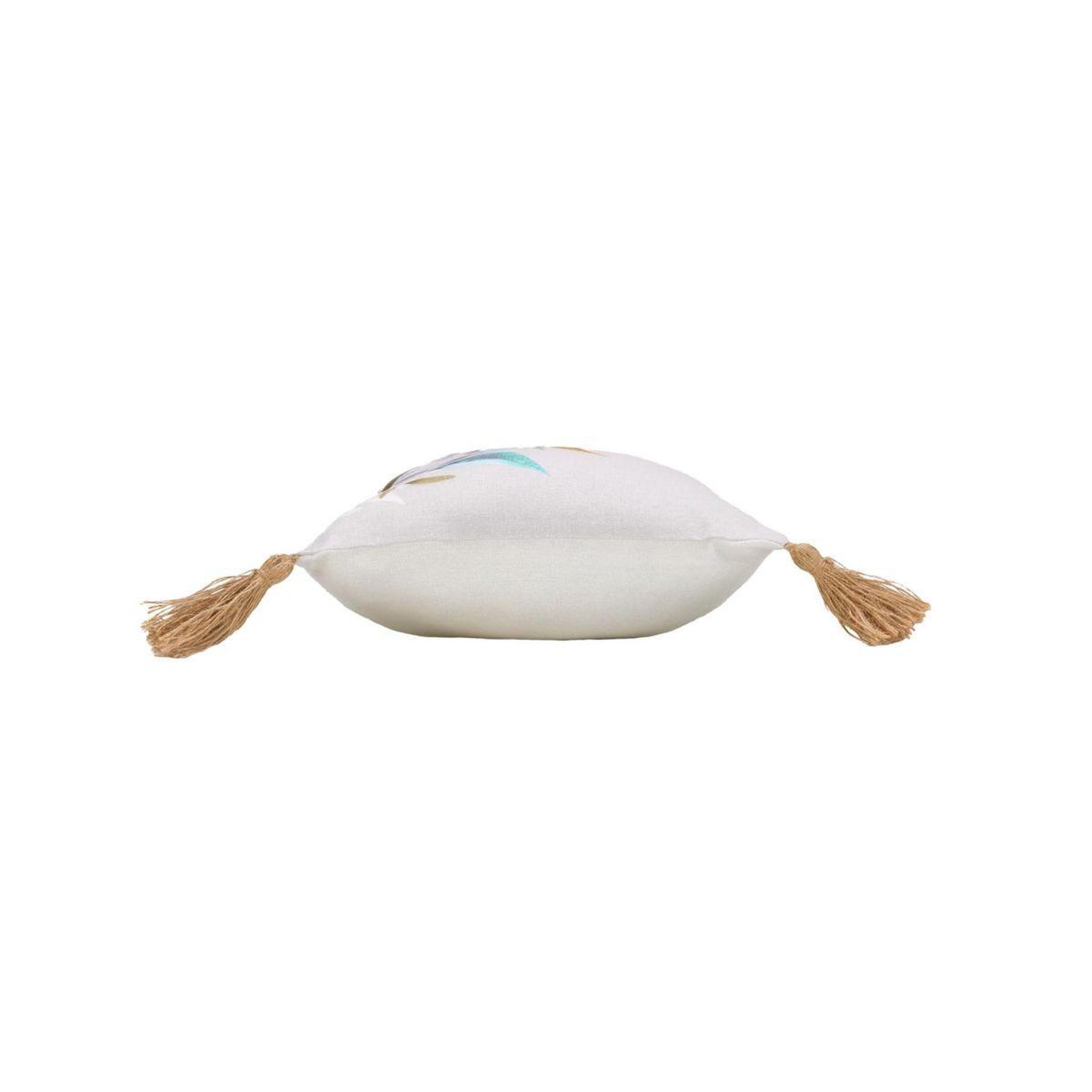 Voir la diapositive 2 : Douceur d'Intérieur Coussin déco à pompons  dilaris  30x50cm multicolore