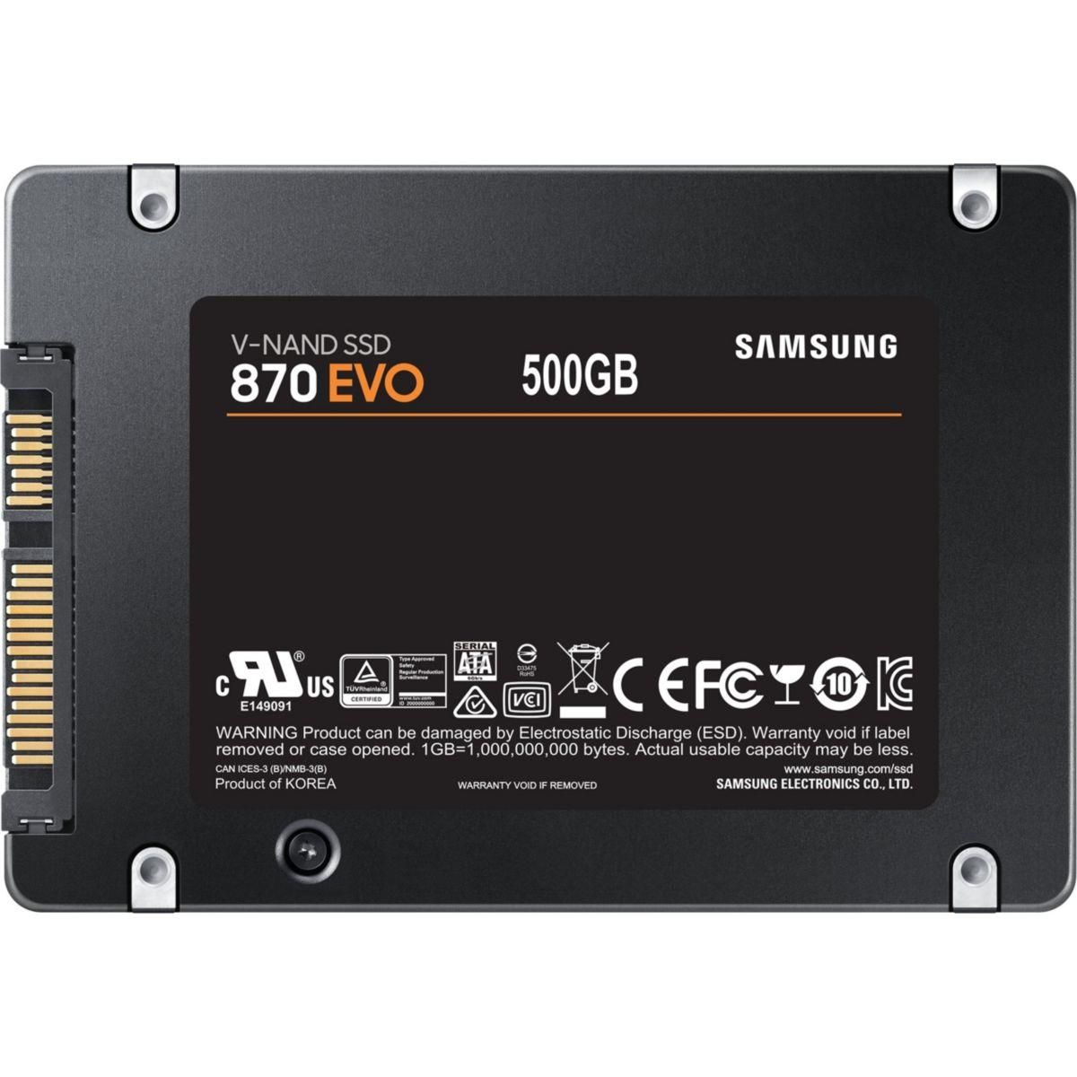 Samsung Disque dur SSD interne 870 EVO 500Go