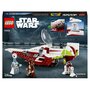 LEGO Star Wars 75333 Le Chasseur Jedi d&rsquo;Obi-Wan Kenobi, Jouet, Figurine Taun We et Droïde
