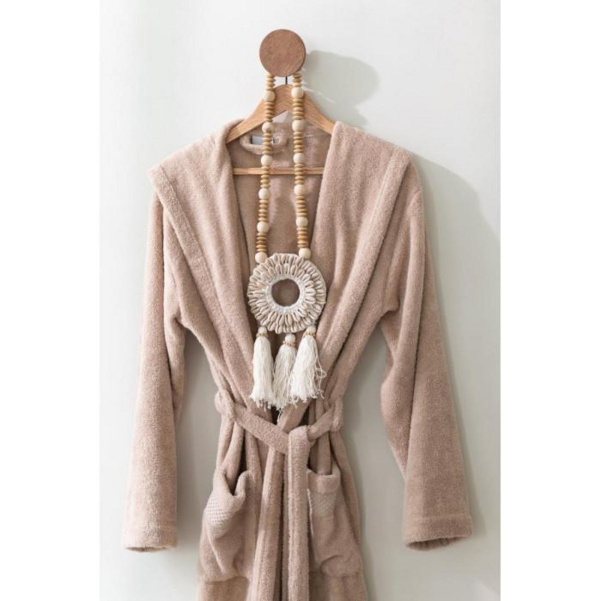 Paris Prix Collier de Coquillages Déco  Perles  60cm Blanc