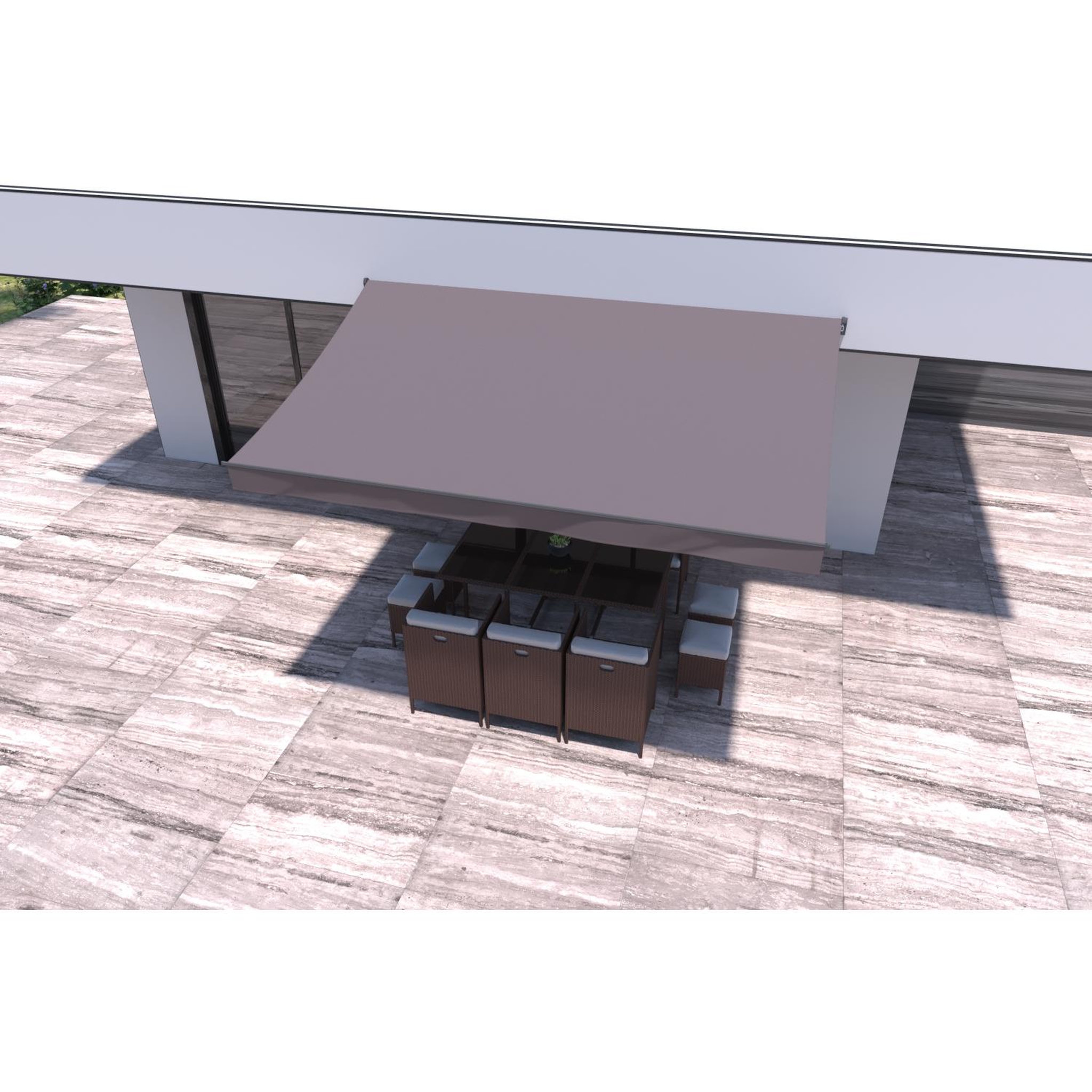 Voir la diapositive 3 : CONCEPT USINE Store banne 4 x 25 m taupe adro