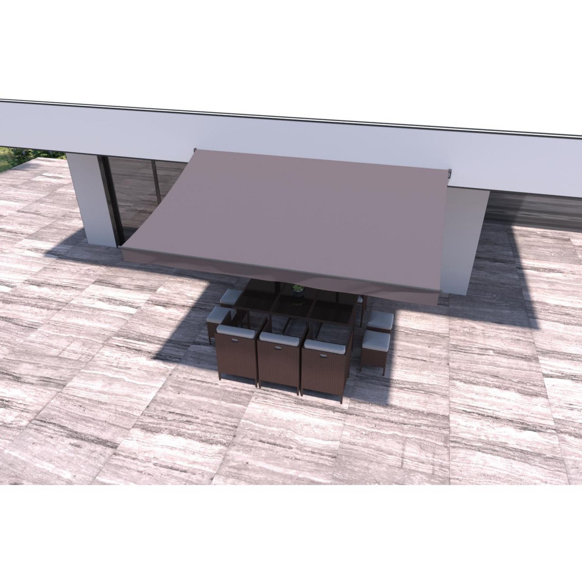 CONCEPT USINE Store banne 4 x 2,5 m taupe ADRO