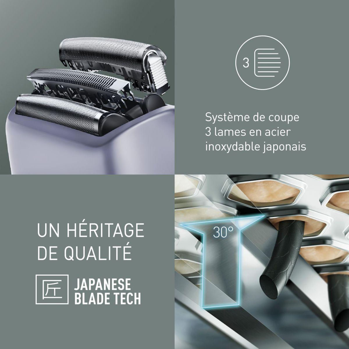PANASONIC Rasoir électrique 3 lames ES-RM3FXK503