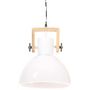 Voir la diapositive 3 : VIDAXL Lampe suspendue industrielle 25 W Blanc Rond 30 cm E27