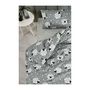 Voir la diapositive 2 : GENERIQUE Parure de lit - 1 housse de couette 220 x 240 cm + 2 taies d'oreiller 60 x 60 cm - 65% coton, 35% polyester - Gris