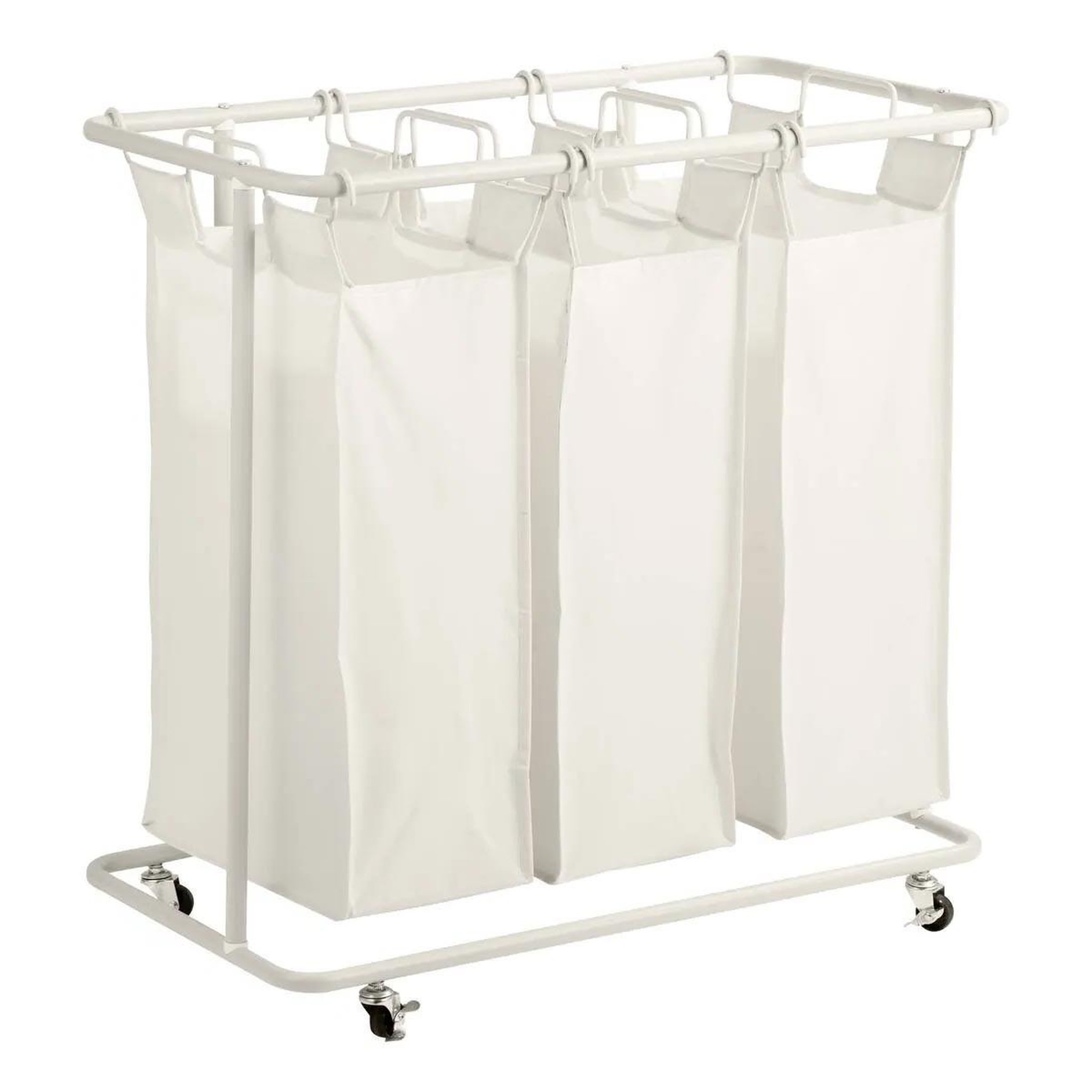 FIVE Panier à linge 3 bacs  linea  79cm beige