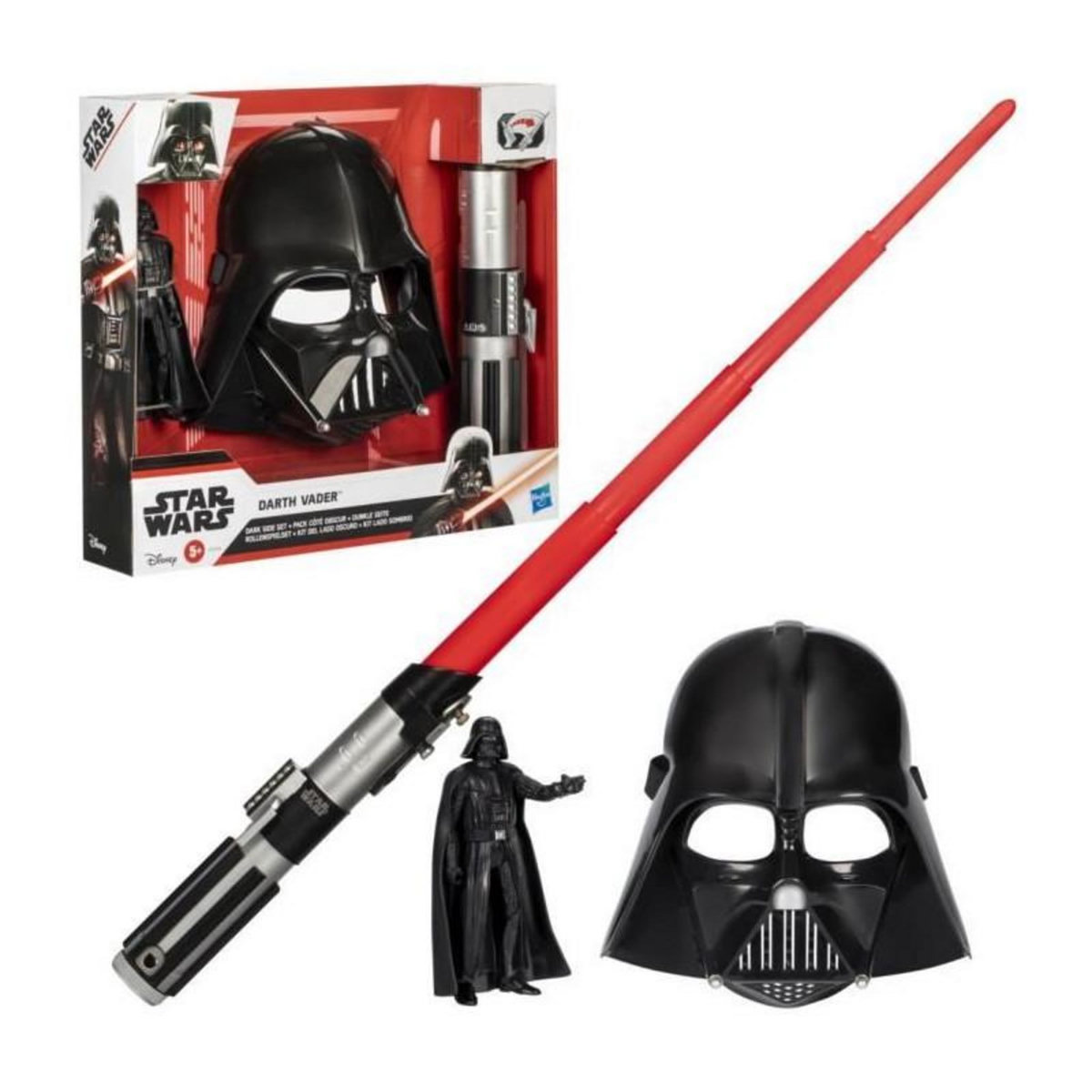 HASBRO Pack Côté obscur Dark Vador, sabre laser rouge, masque Dark Vador et figurine de 15 cm, accessoire, des 4 ans, Star Wars