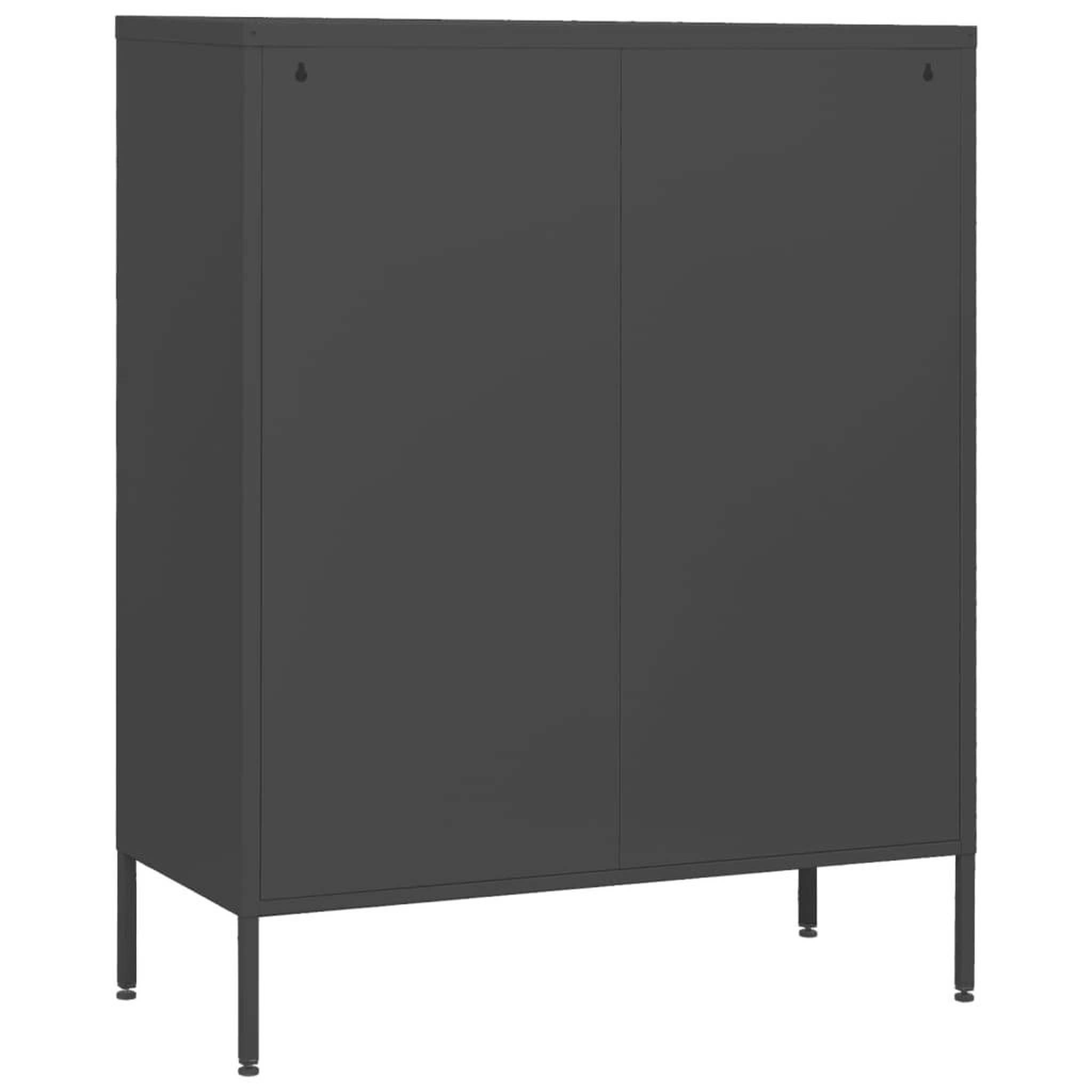 Voir la diapositive 5 : VIDAXL Commode Anthracite 80x35x101,5 cm Acier