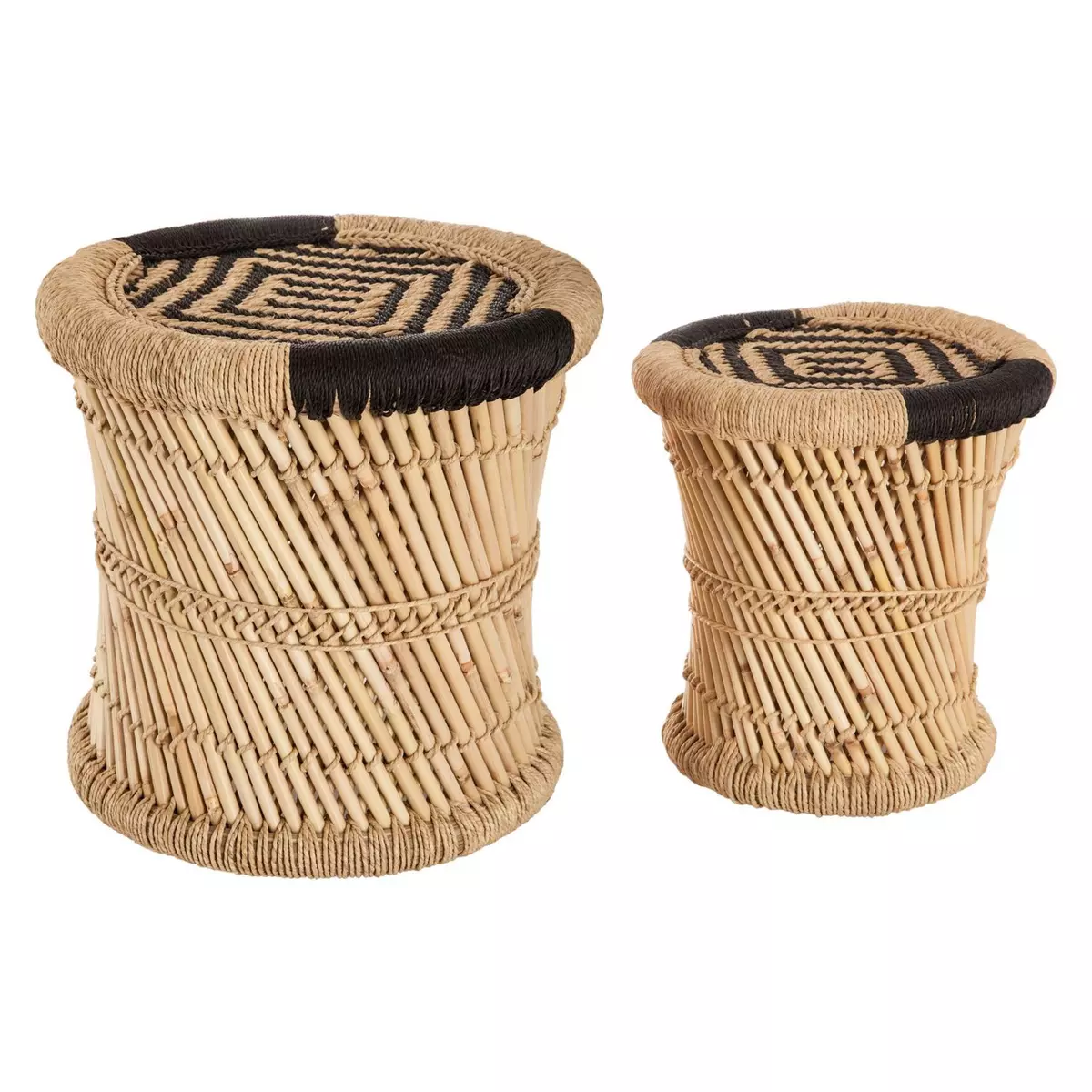 ATMOSPHERA 2 Tables gigognes en bambou Nomade - Noir