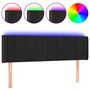 Voir la diapositive 2 : VIDAXL Tete de lit a LED Noir 147x16x78/88 cm Velours