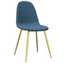 Voir la diapositive 3 : VIDAXL Chaises a manger lot de 4 Bleu Velours