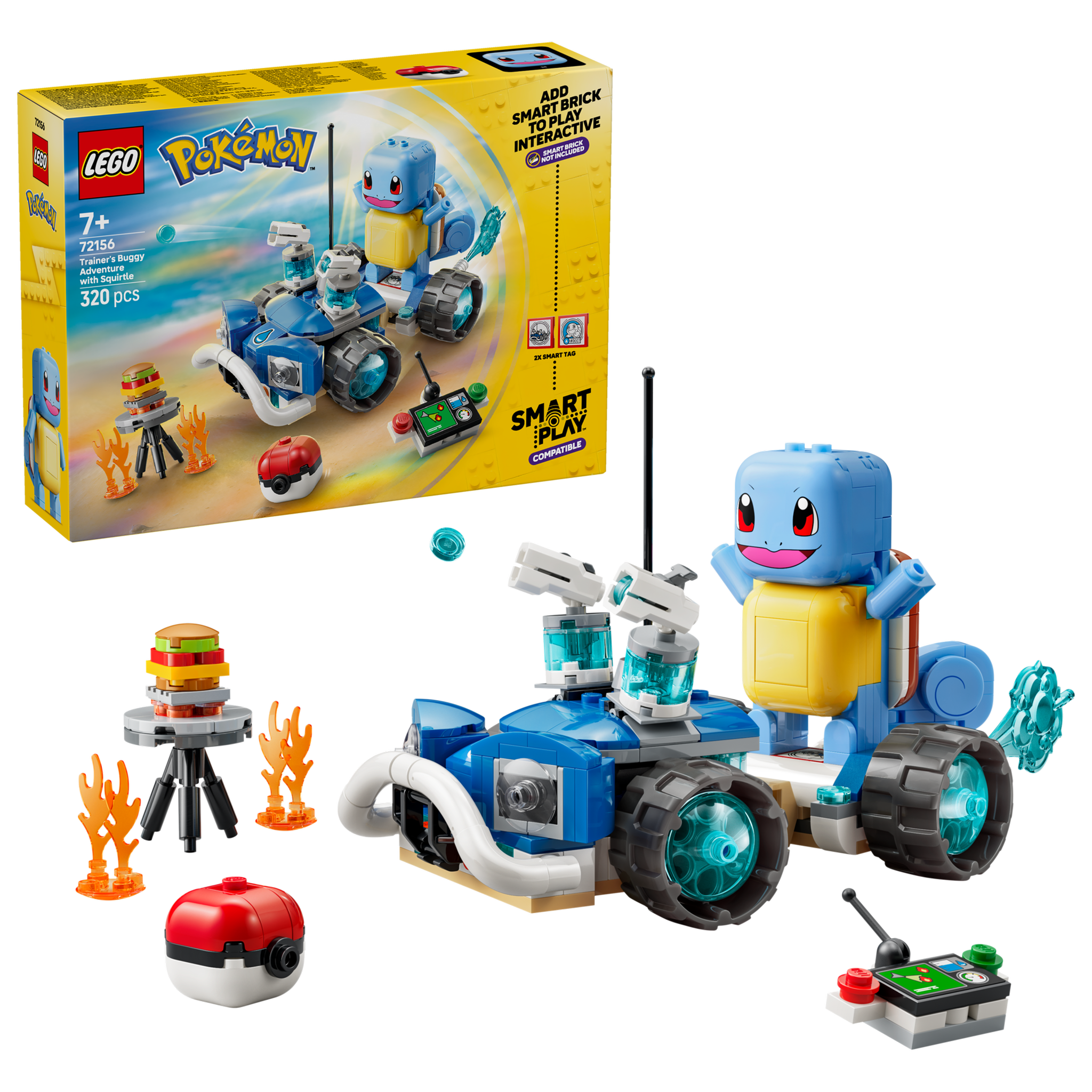 Voir la diapositive 2 : LEGO Lego pokémon 72156 l'aventure de carapuce avec buggy  dès 7 ans