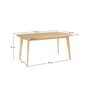 Voir la diapositive 4 : Rendez vous déco Table rectangulaire 6 personnes en bois clair 150 cm - Oman