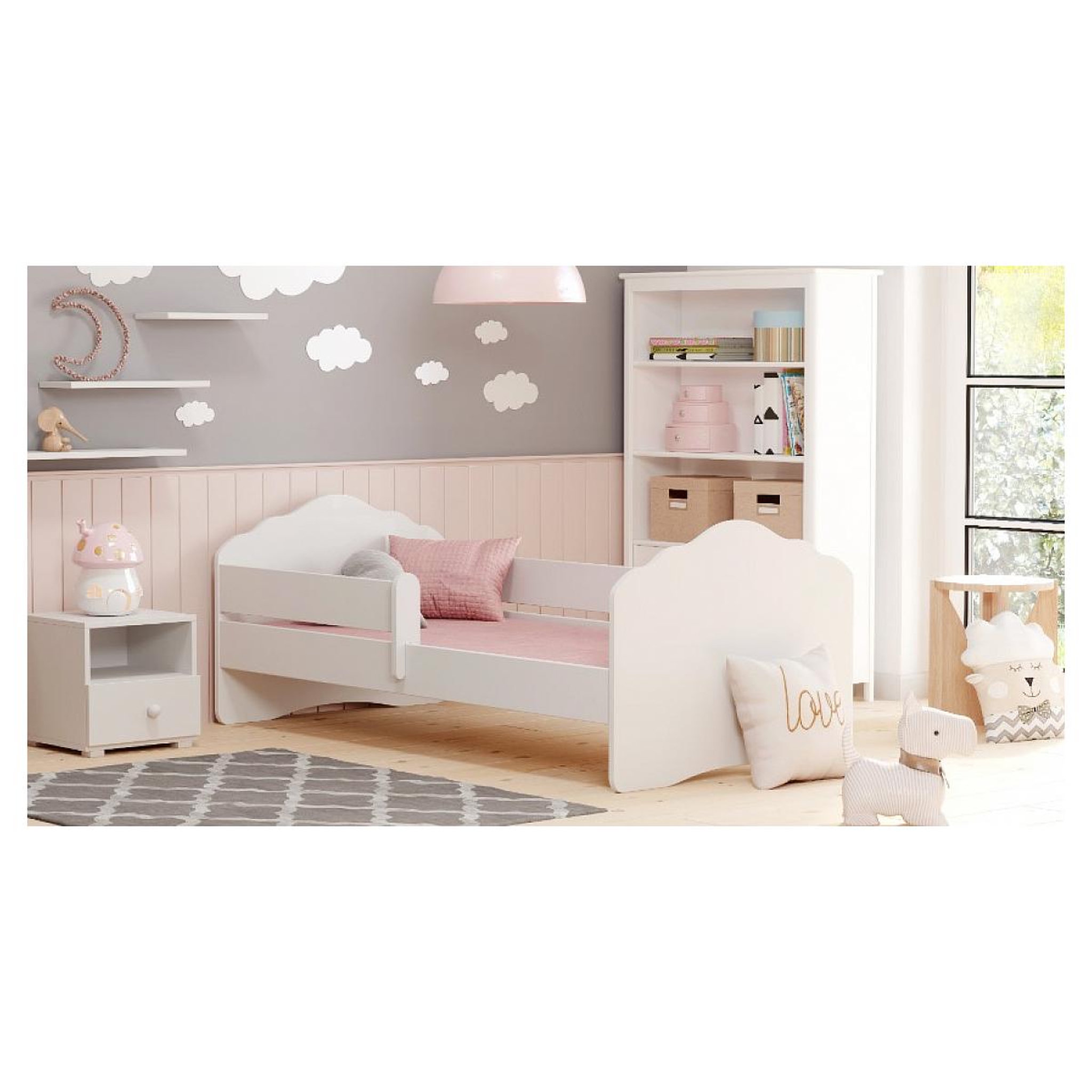 Voir la diapositive 2 : KOBI Lit enfant FALA BAR 140x70 avec matelas