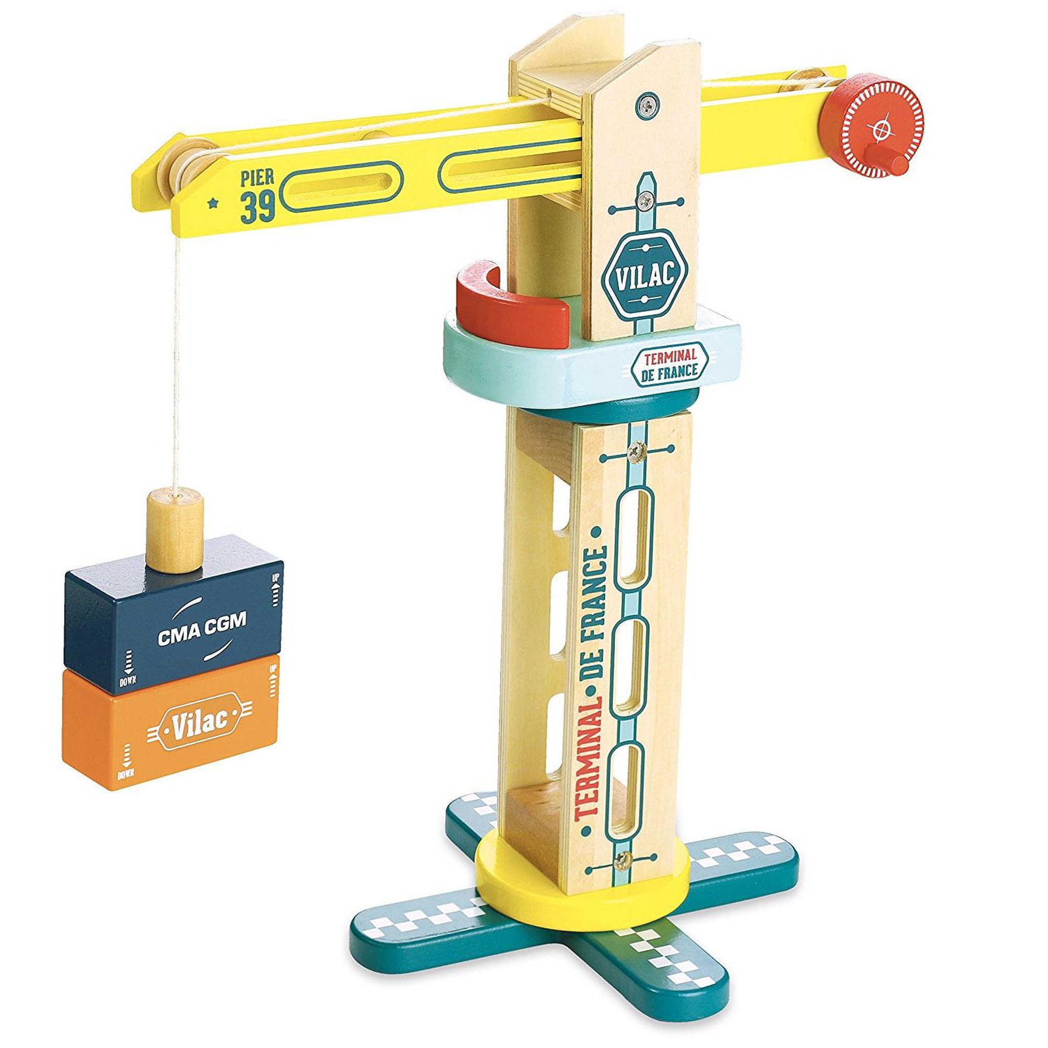 Jouets Camion Grue en bois avec aimant Jabadabado Jouets Camion Grue en bois avec aimant Jabadabado