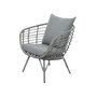 Voir la diapositive 5 : JARDIDECO Salon de jardin en résine tressée gris Evora avec table basse - 4 places