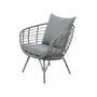 Voir la diapositive 5 : JARDIDECO Salon de jardin en résine tressée gris Evora avec table basse - 4 places