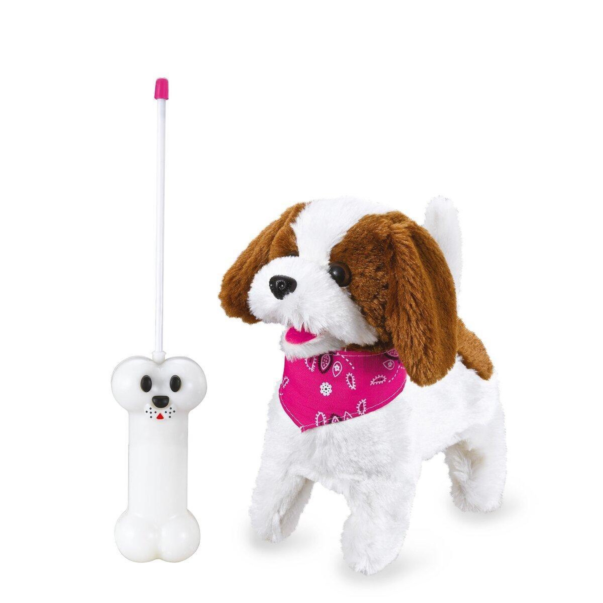 Voir la diapositive 3 : Jamara Lucky rc chien en peluche blanc/marron 27mhz