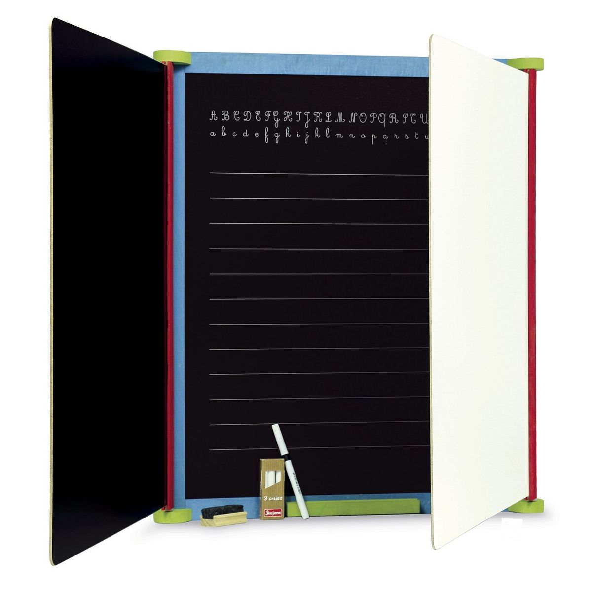 JEUJURA Grand tableau triptyque mural 3 volets en bois