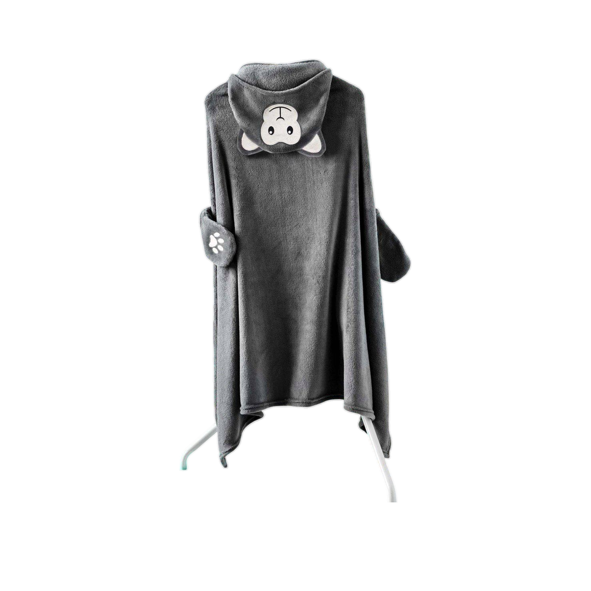 Voir la diapositive 2 : Douceur d'Intérieur Couette Douceur d'Intérieur Plaid à capuche singe flanelle douce à 100 % polyester