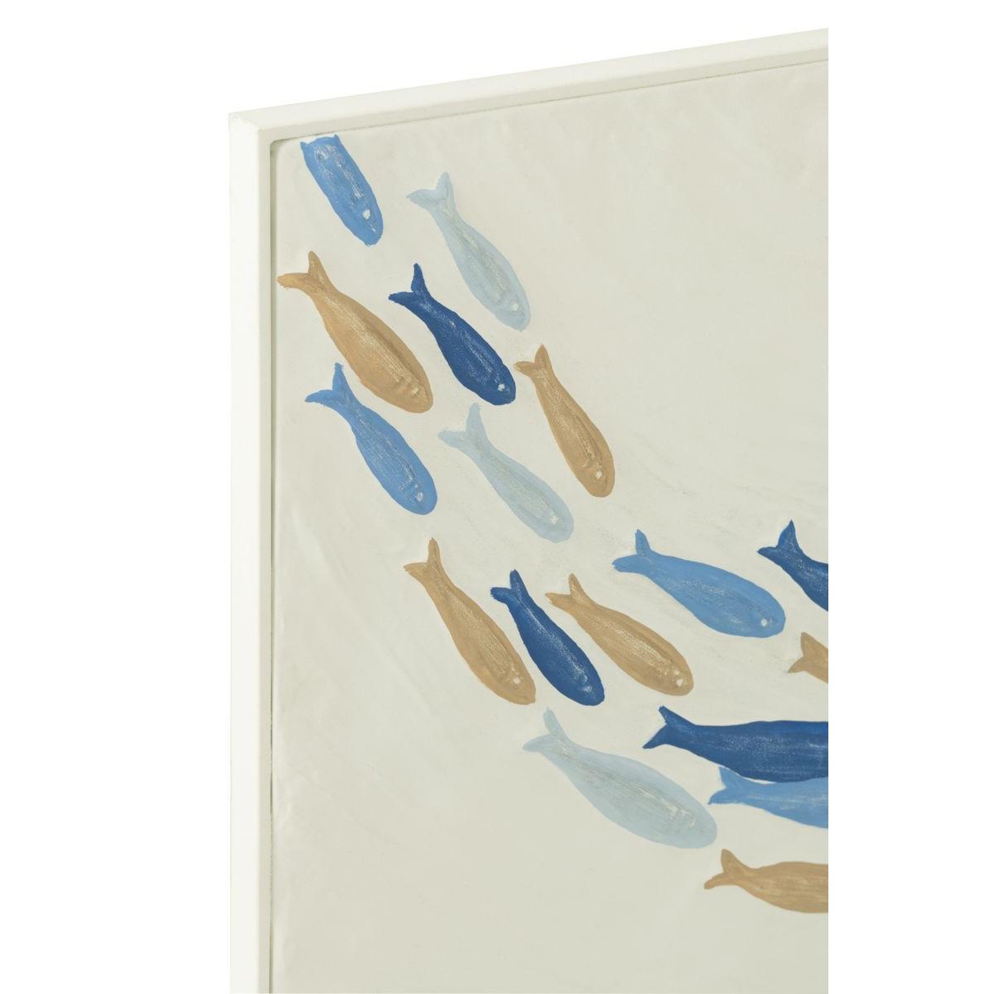 Voir la diapositive 2 : J-LINE Déco murale banc de poisson  doli  60cm multicolore