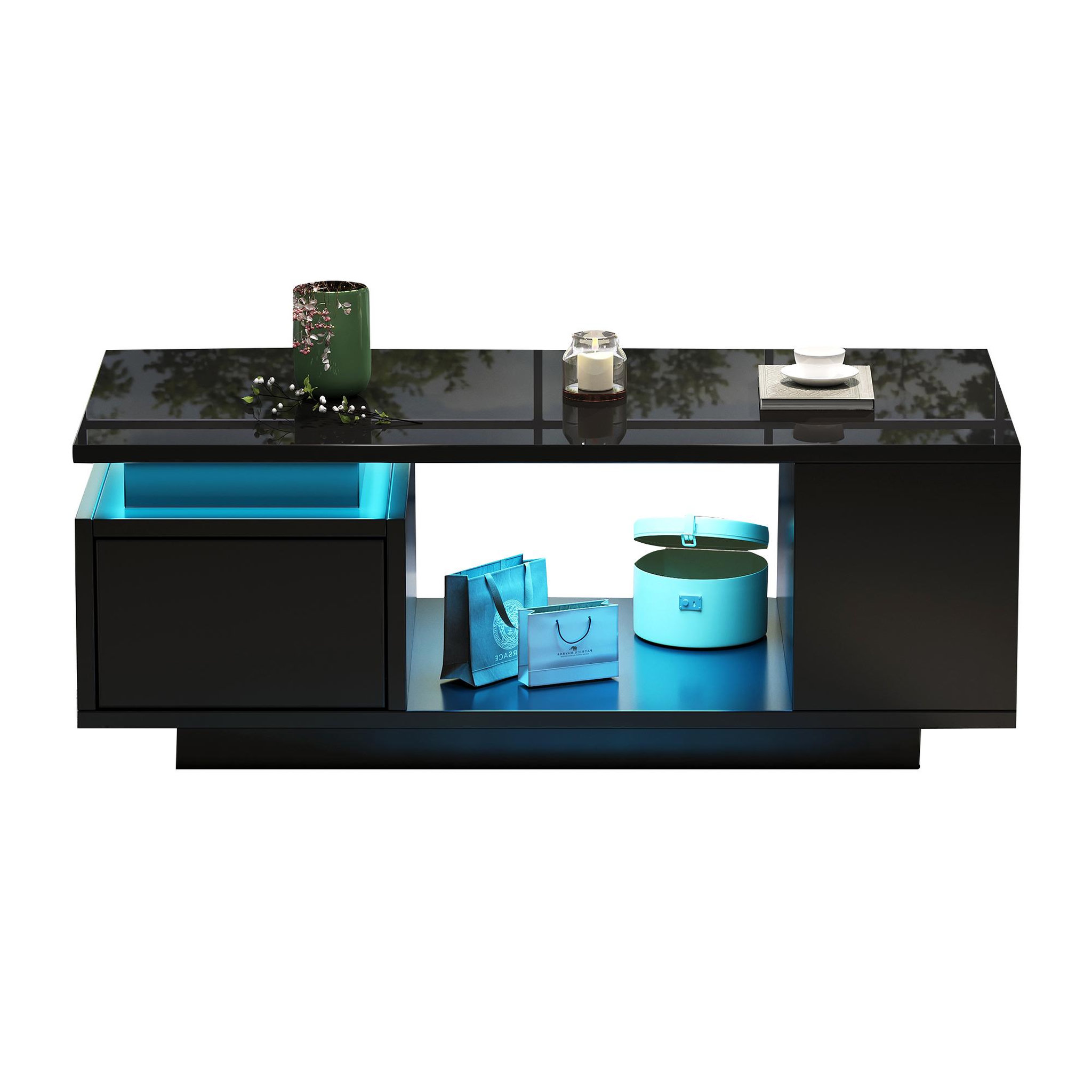 MERAX Table basse. Coloris disponibles : Blanc, Noir