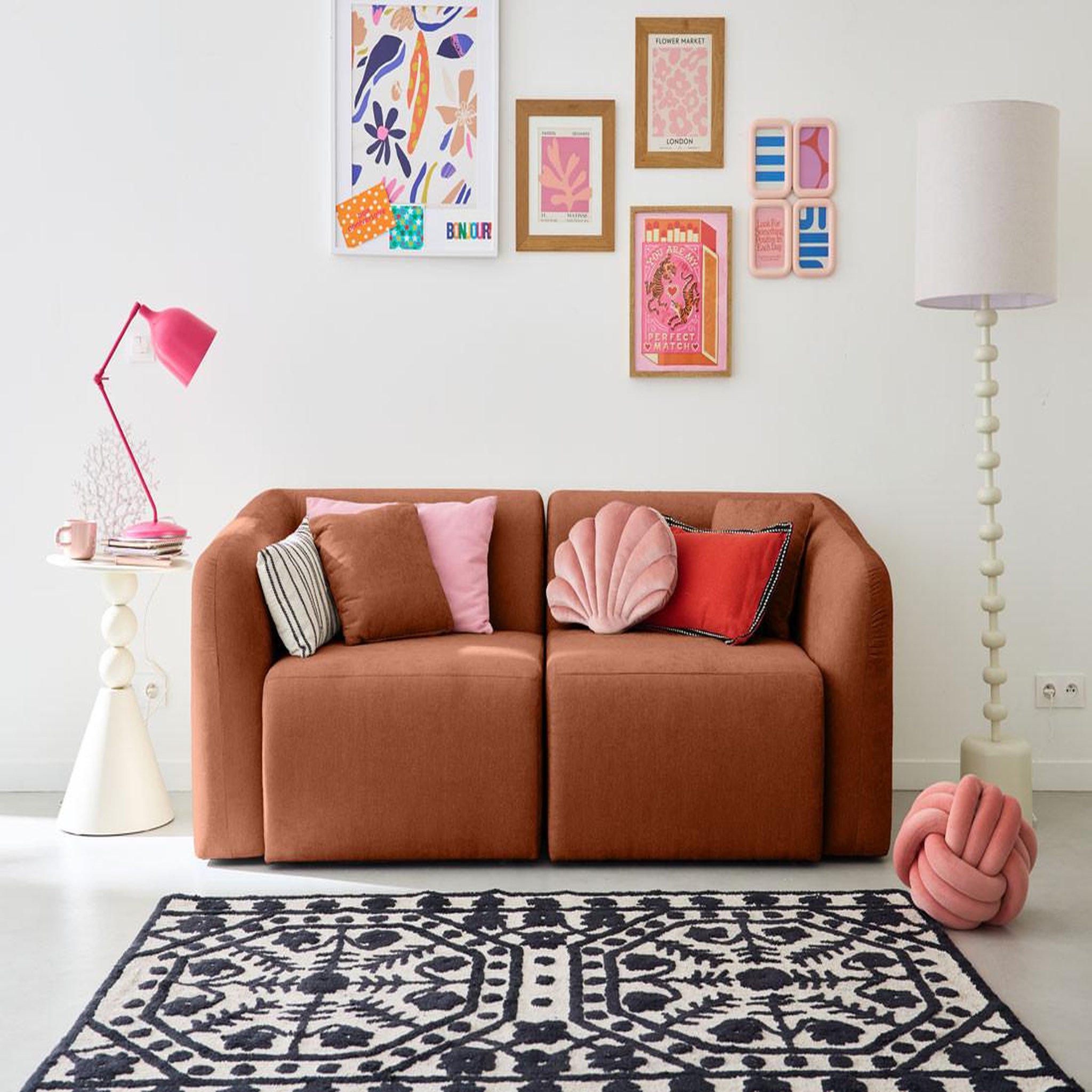 Voir la diapositive 2 : LISA DESIGN Ikare - module d'assise d'angle droit - en tissu