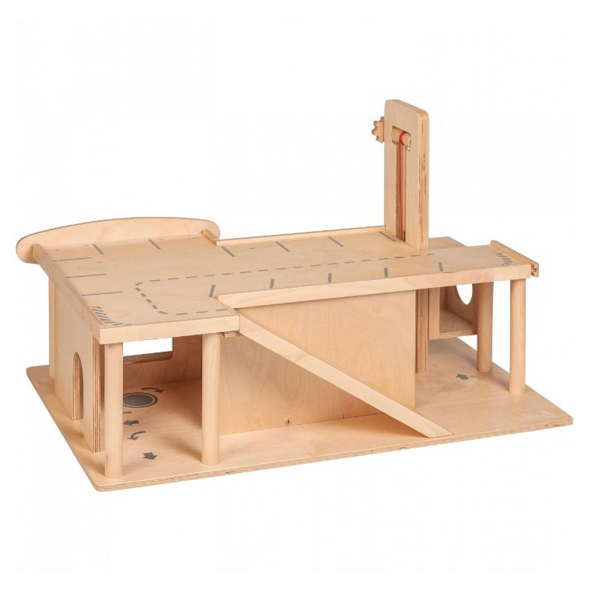 EDUCO Grand garage en bois  - jeu Montessori