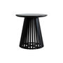 Voir la diapositive 2 : MAISON PAVANE Table d'appoint ronde noire en bois d'acacia D50 cm-Képès