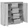 Voir la diapositive 5 : VIDAXL Buffet et tiroirs sonoma gris 100,5x35x98,5cm bois d'ingenierie