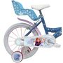 Voir la diapositive 2 : Disney La Reine des Neiges Vélo enfant 16'' Fille - Modèle Reine des neiges pour taille de 105 à 120 cm - Stabilisateurs - Panier avant - Porte poupée arrière - 2 freins & Pneus gonflables