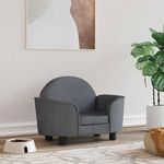 VIDAXL Lit pour chien gris fonce 66x40x45 cm velours