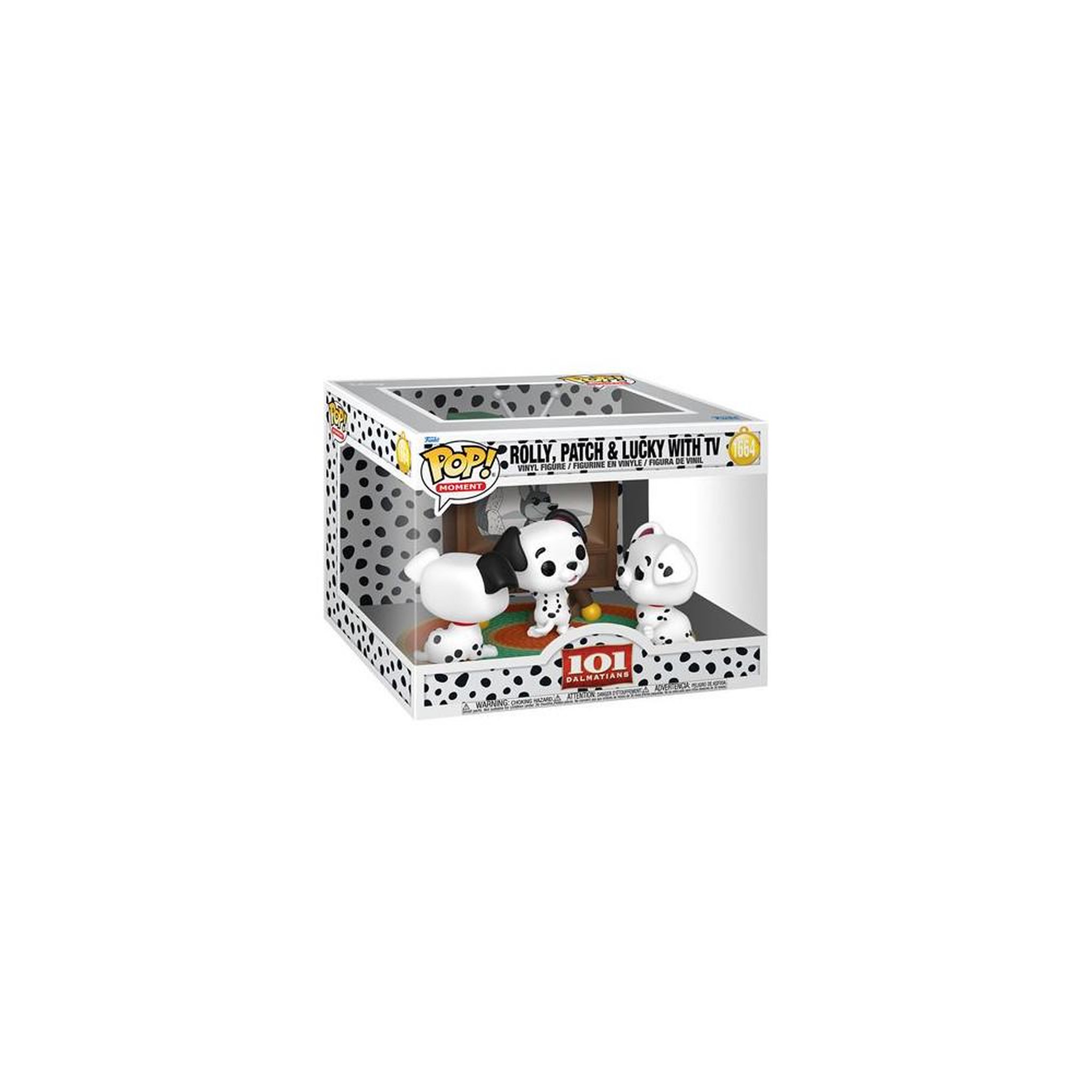 Funko Figurine Funko Pop Moment 101 Dalmatians Rolly, Patch & Lucky with TV