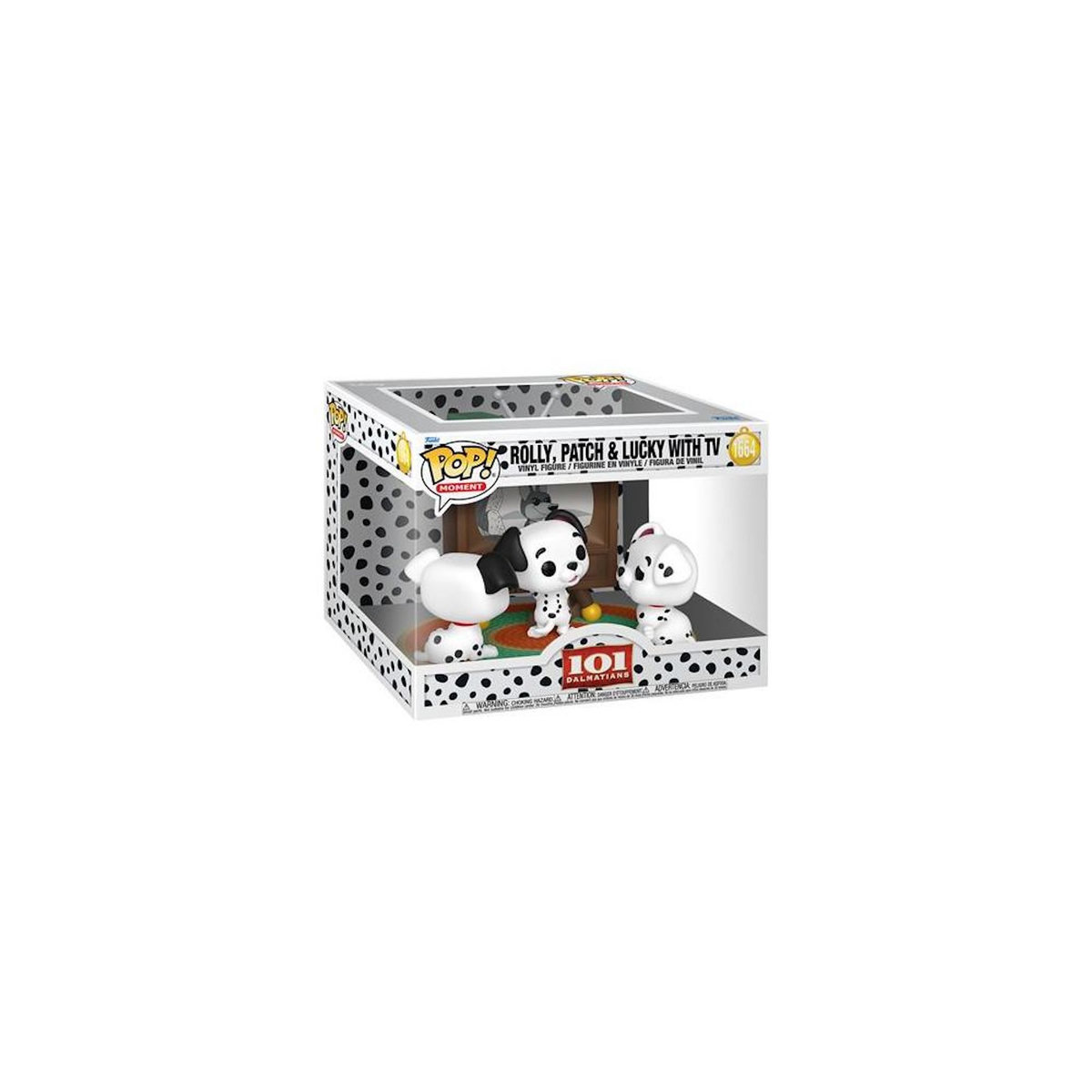Funko Figurine Funko Pop Moment 101 Dalmatians Rolly, Patch & Lucky with TV