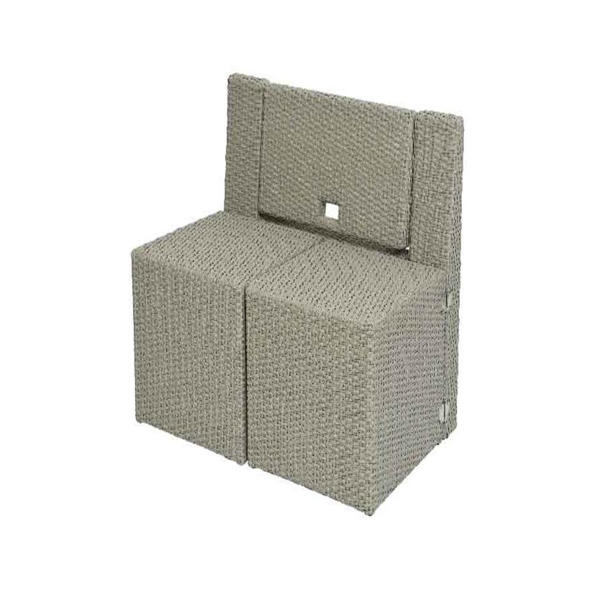 Voir la diapositive 4 : JARDIDECO Ensemble de balcon table et pouf ou banc gris java - jardideco