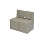 Voir la diapositive 4 : JARDIDECO Ensemble de balcon table et pouf ou banc Gris Java - Jardideco