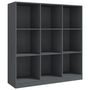 Voir la diapositive 2 : VIDAXL Bibliotheque/Separateur de piece Gris 104x33,5x110cm Pin massif