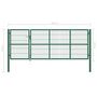 Voir la diapositive 5 : VIDAXL Portail de cloture de jardin avec poteaux 350x120 cm Acier Vert