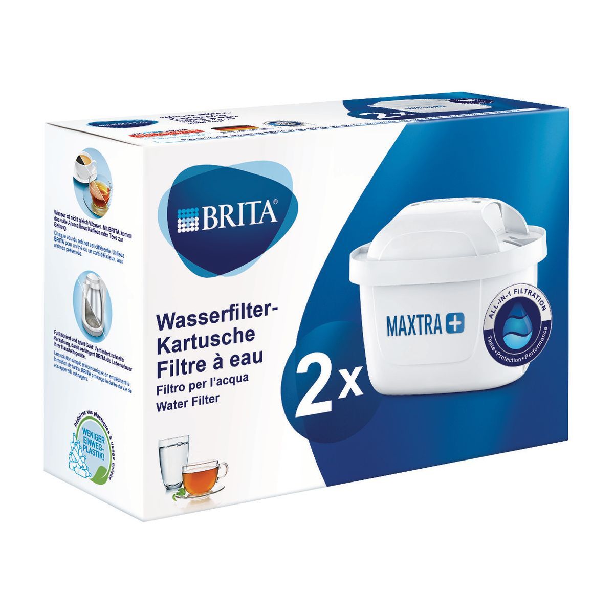 BRITA Pack de 2 cartouches filtrantes MAXTRA+ 