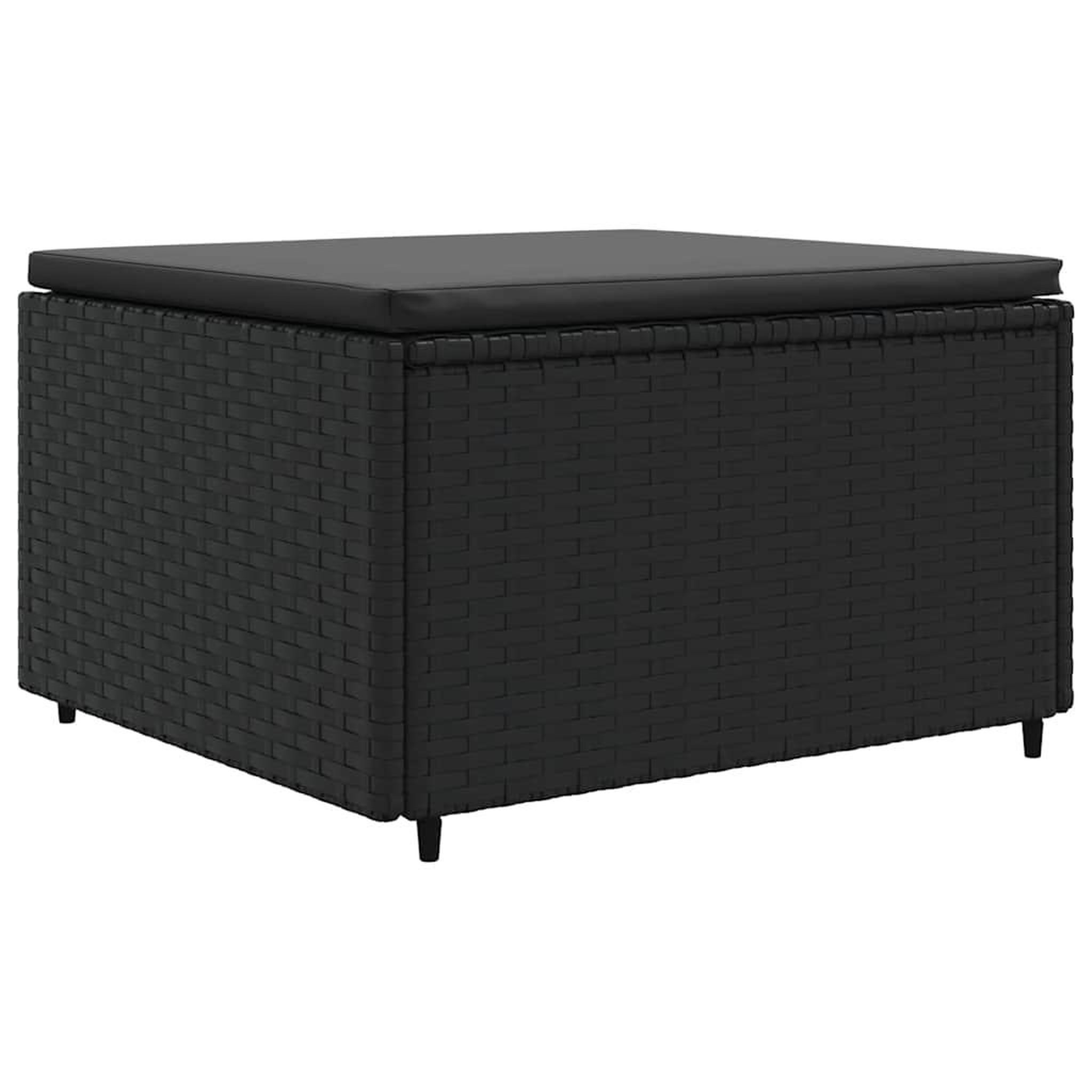 Voir la diapositive 5 : VIDAXL Salon de jardin 8 pcs avec coussins noir resine tressee