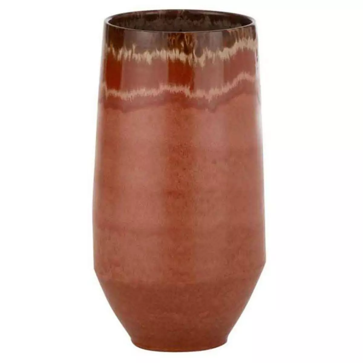 Paris Prix Vase Allongé en Céramique  Aline  50cm Rouge