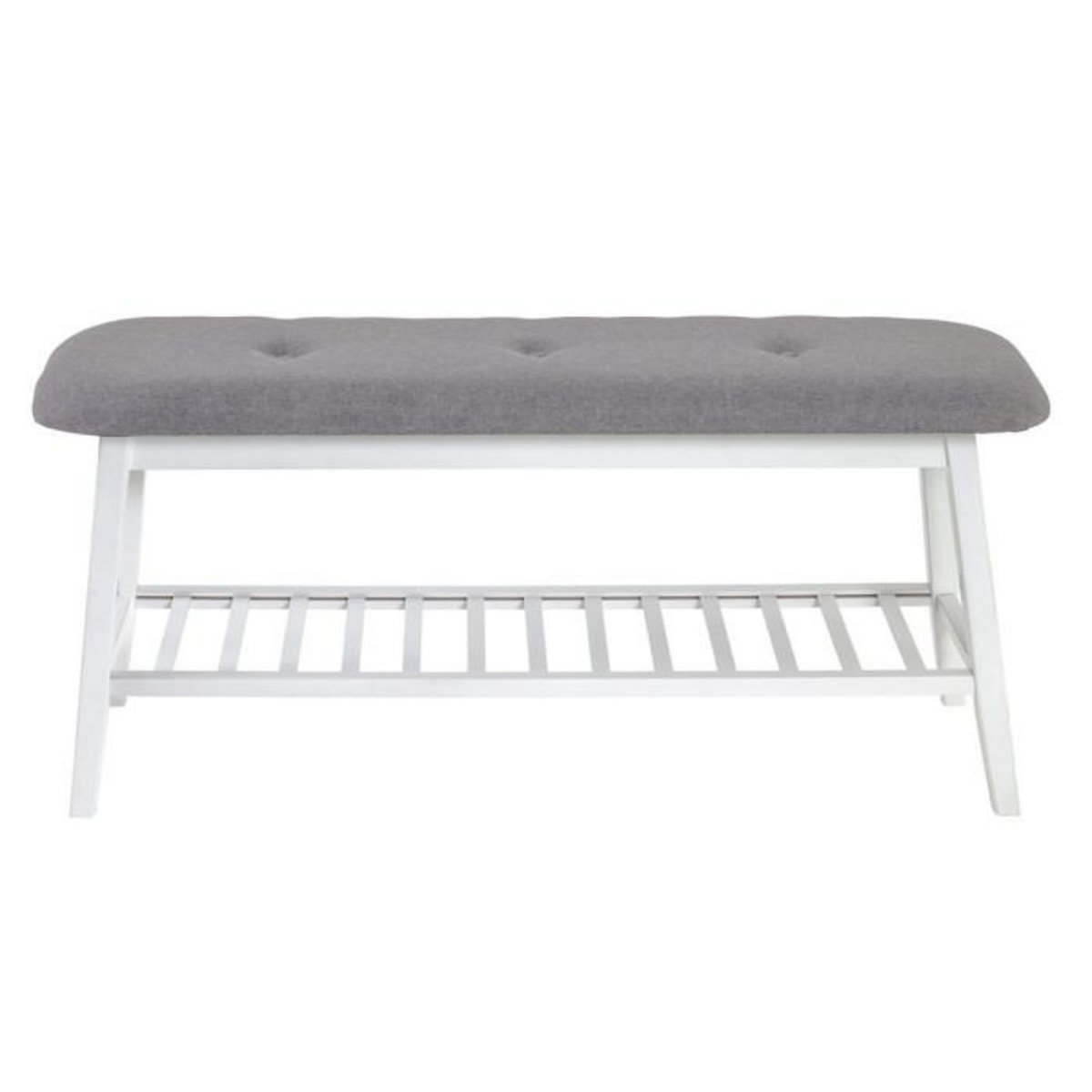 Paris Prix Range-Chaussures & Banc  Bambou  100cm Blanc