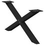 Voir la diapositive 4 : VIDAXL Pieds de table basse forme de X 2 pcs noir 70x(30-31) cm acier