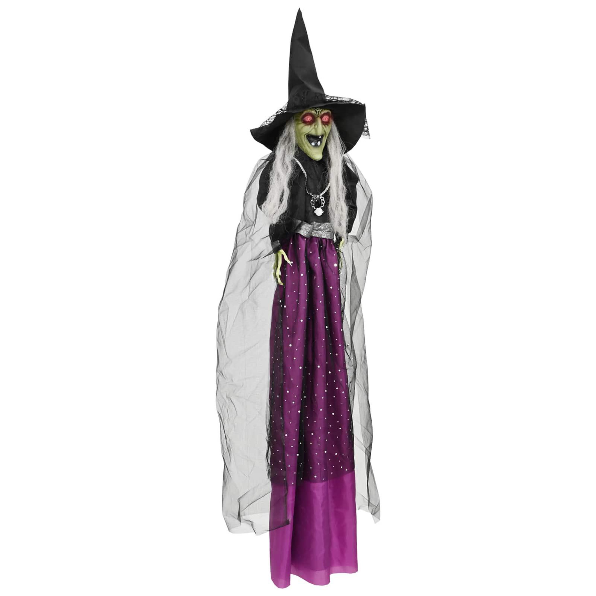 VIDAXL Sorciere suspendue d'Halloween SPOOKA Pourpre 30 x 133 cm