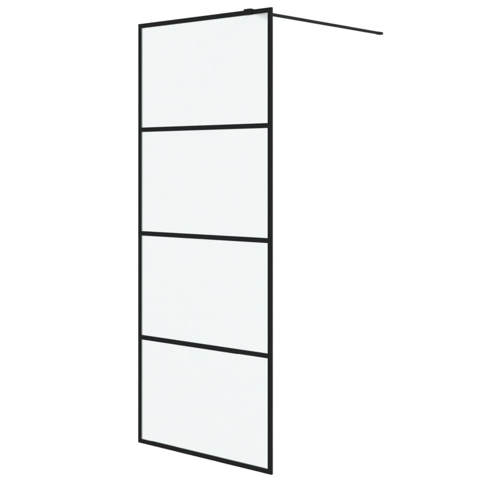 Voir la diapositive 2 : VIDAXL Paroi de douche Noir 80x195 cm Verre ESG depoli