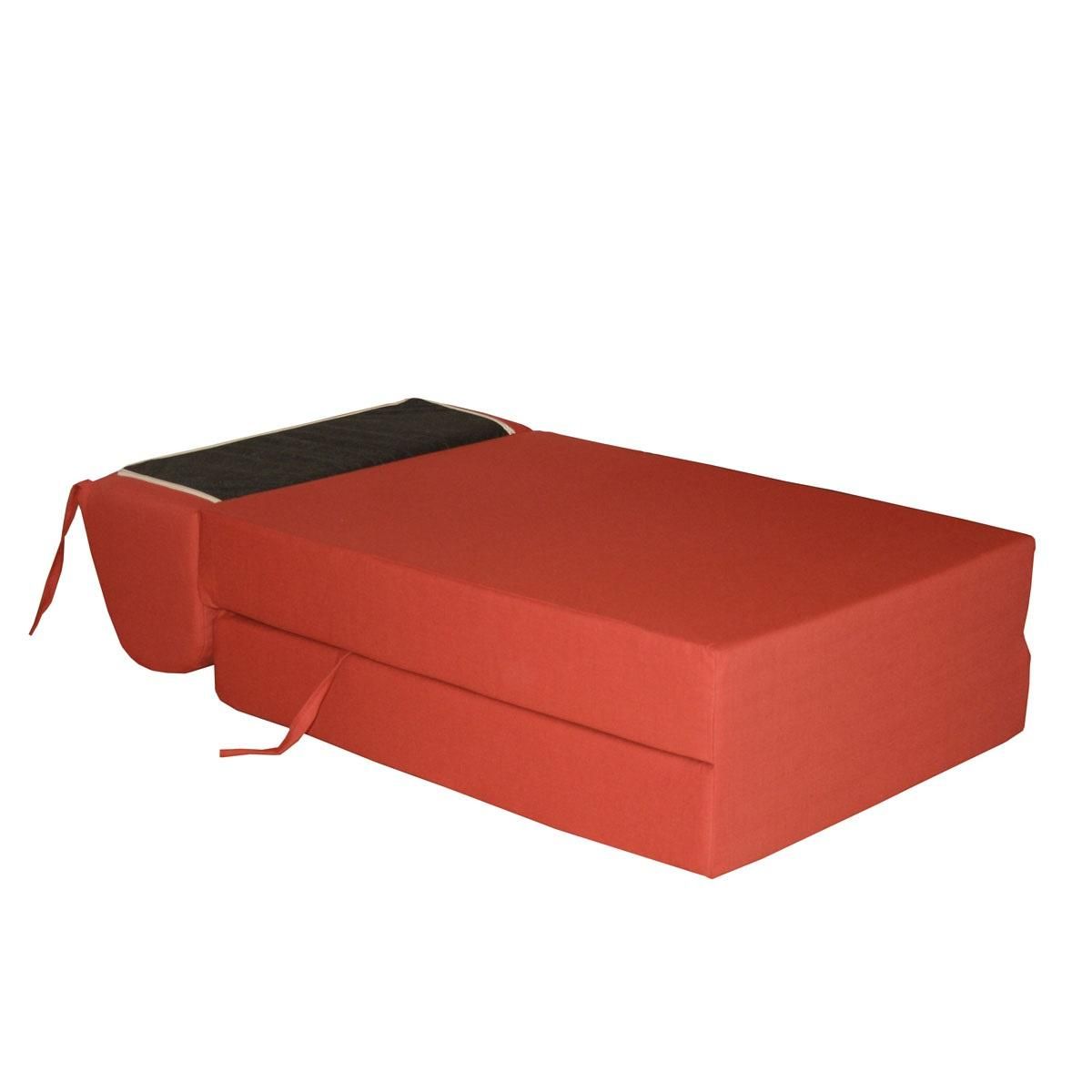 Chauffeuse convertible 1 place en tissu uni CHAPI